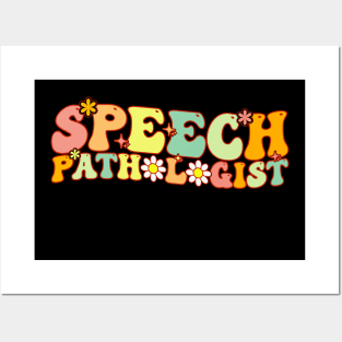 Groovy Speech Pathologist Speech Language Therapy SLP Posters and Art